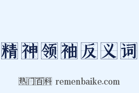 精神领袖反义词是什么意思的图片